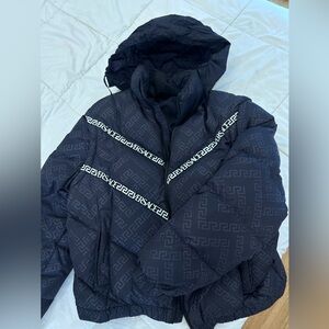 Men’s Versace Greca Logo Puffer Coat